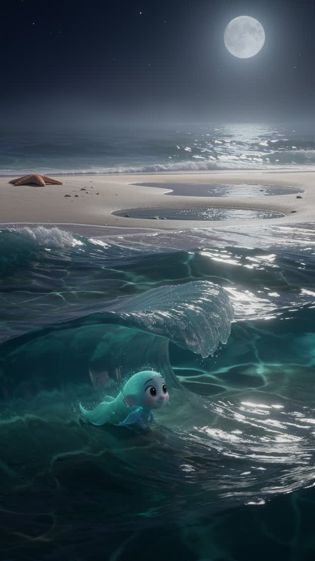 Coral and the Wave She Was Afraid to Become — animated bedtime story